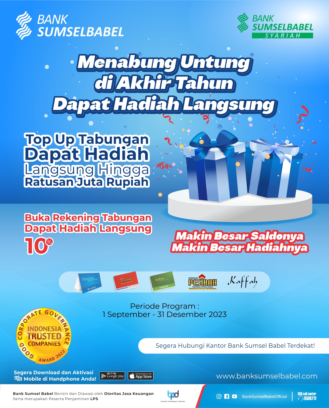 Menabung Untung di akhir Tahun dapat Hadiah langsung