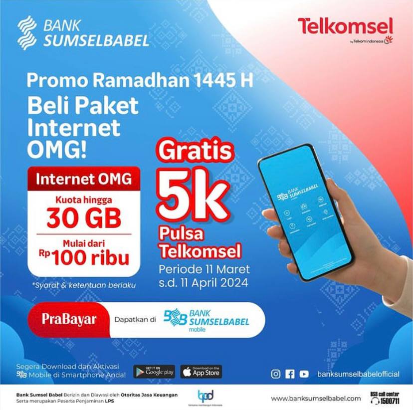 Promo Pembelian Paket Internet dari Bank Sumsel Babel